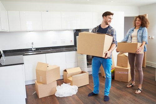 Storage pricing illustration for a household collection ready for loading