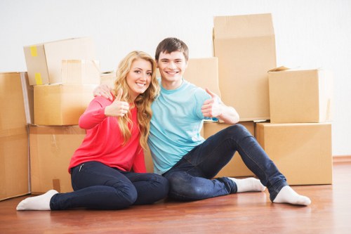 Packing belongings into a mobile self storage unit in Ruxley